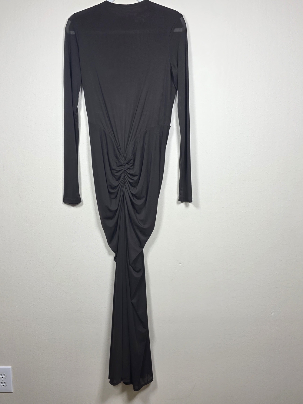 RONNY KOBO MOCK NECK RUCHED DRESS SIZE L MSRP $425 - Picture 5 of 13